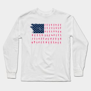 Ballet Flag July 4th Long Sleeve T-Shirt